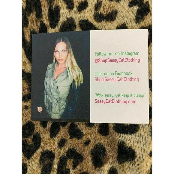 Lucca Couture Leopard Print Long sleeve sweater - Picture 8 of 8